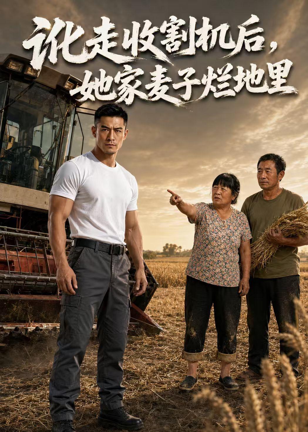讹走收割机后，她家麦子烂地里     AI